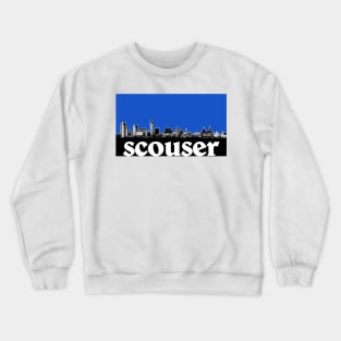 Scouser / Liverpool Blue Skyline Design Crewneck Sweatshirt